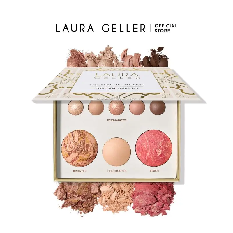 Laura Geller The Best of the Best Tuscan Dreams Palette - 5 Luxurious Baked Eyeshadows, Highlighter, & Blush Laura Geller The Best of the Best Tuscan Dreams Palette - 5 Luxurious Baked Eyeshadows, Highlighter, & Blush