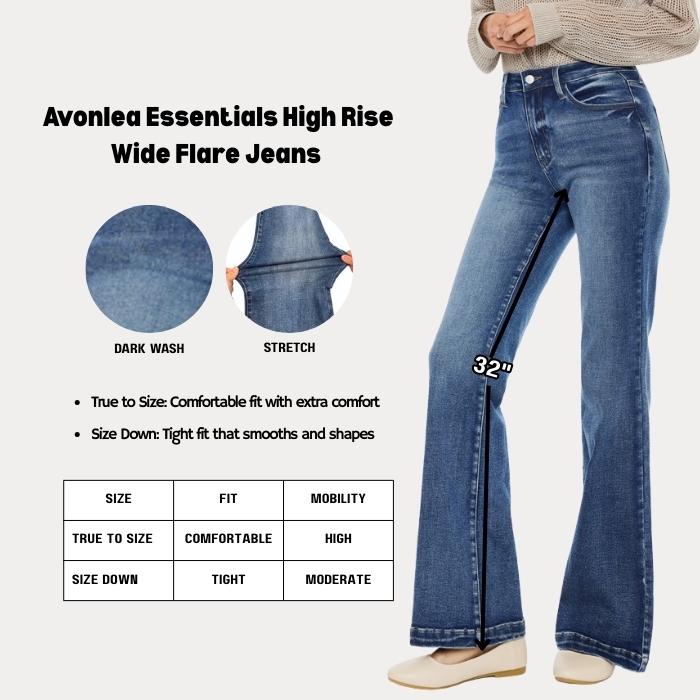 KANCAN - Avonlea Essentials Women's Denim High Rise Wide Flare KANCAN - Avonlea Essentials Women's Denim High Rise Wide Flare