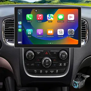 13-in Car Stereo for Dodge Durango 2014-2022, Touchscreen Head Unit with Wireless CarPlay, Android Auto, GPS Navigation, Bluetooth, WiFi, FM/RDS, SWC, Split Screen, Waterproof Camera