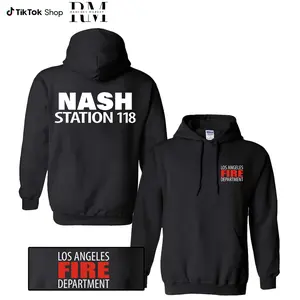 9-1-1 TV Show LAFD Hoodies - Bobby Nash T-shirt, Nine Eleven Tee, 911 TV Series T-shirt, Unisex Comfort Cotton Tee Menswear Top