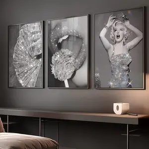 Set of 3 Luxury Fashion Print, Black & White Posters, Marilyn Monroe Poster,  Luxury Home Decor, Luxury Home Accessories, Designer Wall Art #471