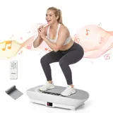 Merach Vibration Plate Exercise Machine, Compact Design with Lymphatic Drainage, High Frequency for Low Impact Full Body Workout, 400Lbs Capacity for Home Gym Workout Equipment BackToSchool