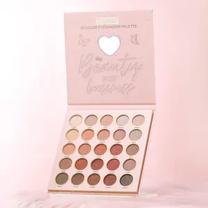25 Color Portable Eyeshadow Palette, Smoky Matte Earthy Colors, Multi-Use Long-Lasting Eye Makeup, Perfect for Daily Use