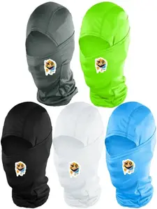 1/2/5 PC Full Face Balaclava with Colorful Graffiti Smiley Design, Ideal for Cycling Hiking Running Outdoor Activities, All-Day Use