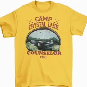 Camp Crystal Lake Shirt, Friday The 13th Jason Voorhees Horror Movie Shirt, Scary Movie Halloween T-Shirt, Vintage 80s Camp Crystal Est 1935