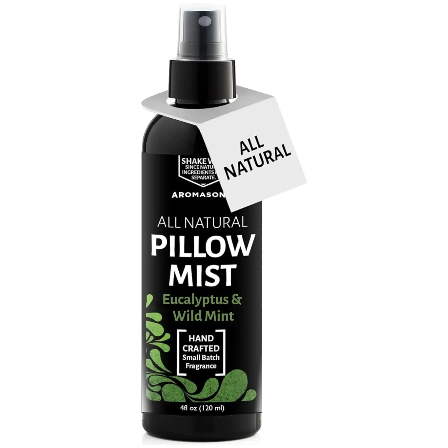 AROMASONG Pillow Mist, Eucalyptus & Wild Mint Scented Aromatherapy Spray for Deep Sleep and Stress Relief with Essential Oils, 4 Oz
