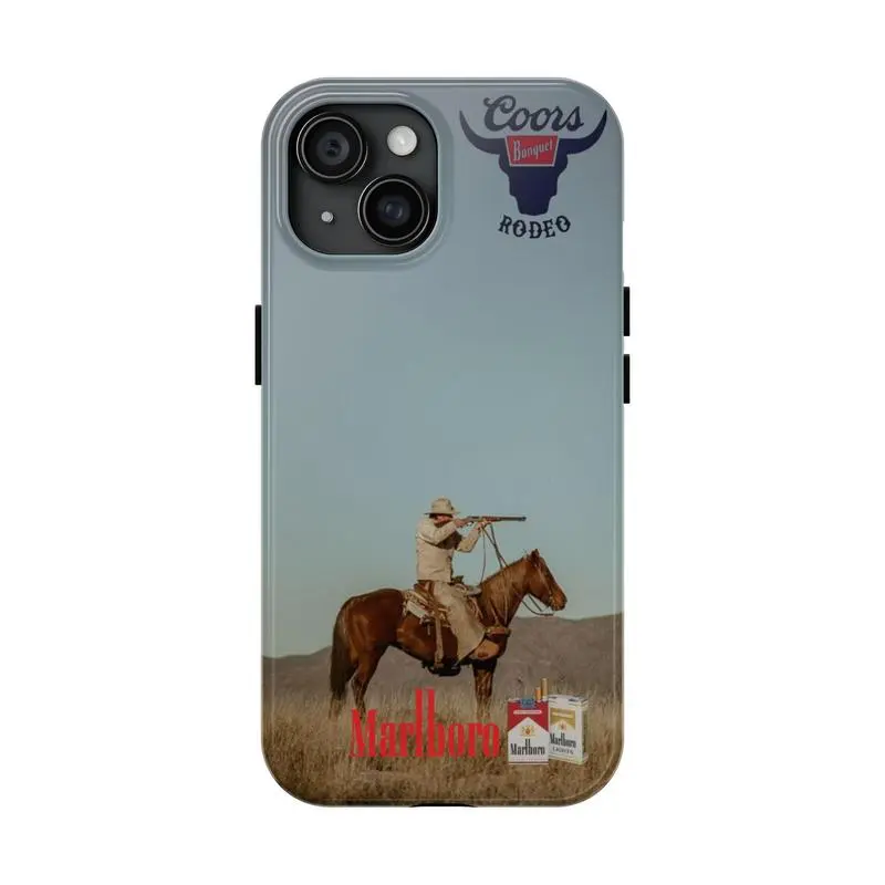 Retro Marlboroo Coors Cowboy Phone Case, Tough Phone case 11 - 17