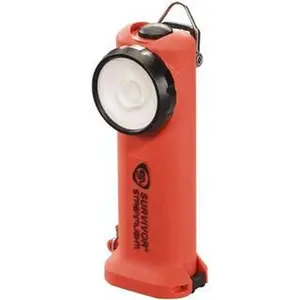 Streamlight White LED Bulb, 175 Lumens, Industrial/Tactical Flashlight Orange Plastic Body, 4 AA Alkaline Batteries Included 90540
