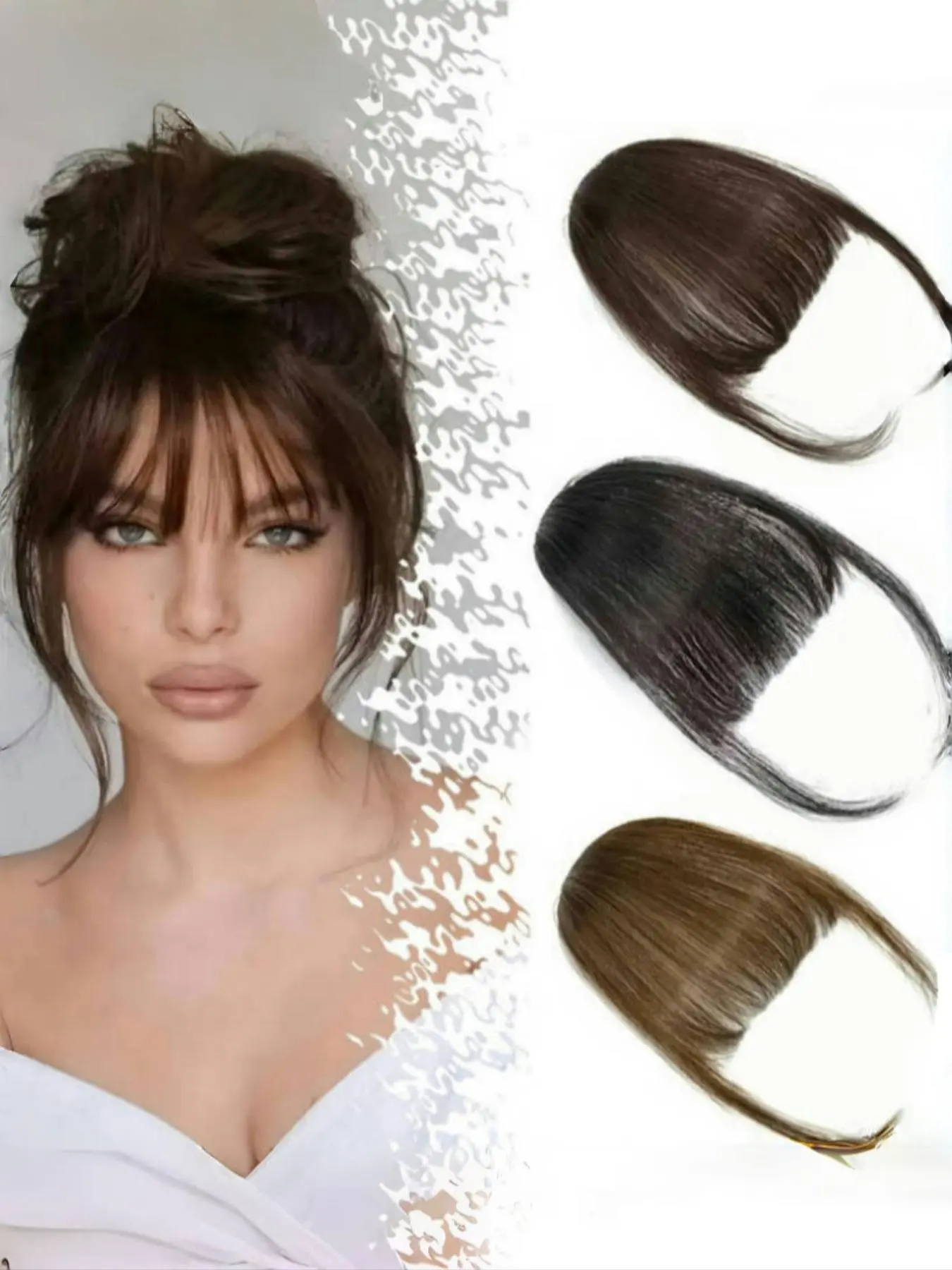 Fashionable Short Straight Hair Bangs, Natural Looking Fluffy Gorgeous Hairpieces for Women, Synthetic Hairpieces for Daily & Cosplay & Costume Party Decor