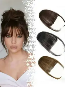 Fashionable Short Straight Hair Bangs, Natural Looking Fluffy Gorgeous Hairpieces for Women, Synthetic Hairpieces for Daily & Cosplay & Costume Party Decor