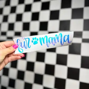 Fur MamaCar Decal - Personalized Name Sticker in Your Chosen Color - Vinyl Material - Ideal for Customizing Surfaces - Enhance Your Space with a Unique Touch
