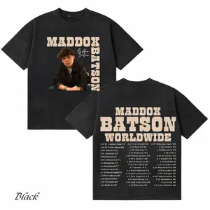 Comfort Colors Maddox Batson Worldwide Tour 2026 T-Shirt, Pop Music Concert Graphic Tee, Double Sided Vintage Streetwear Unisex