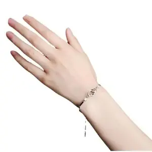 FCJ Charms Women's 925 Sterling Silver Fashion Charm Bracelets Elegant Bangles
