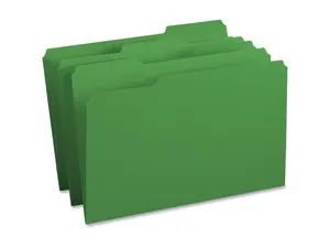 Business Source 1/3-cut Tab Legal Colored File Folders