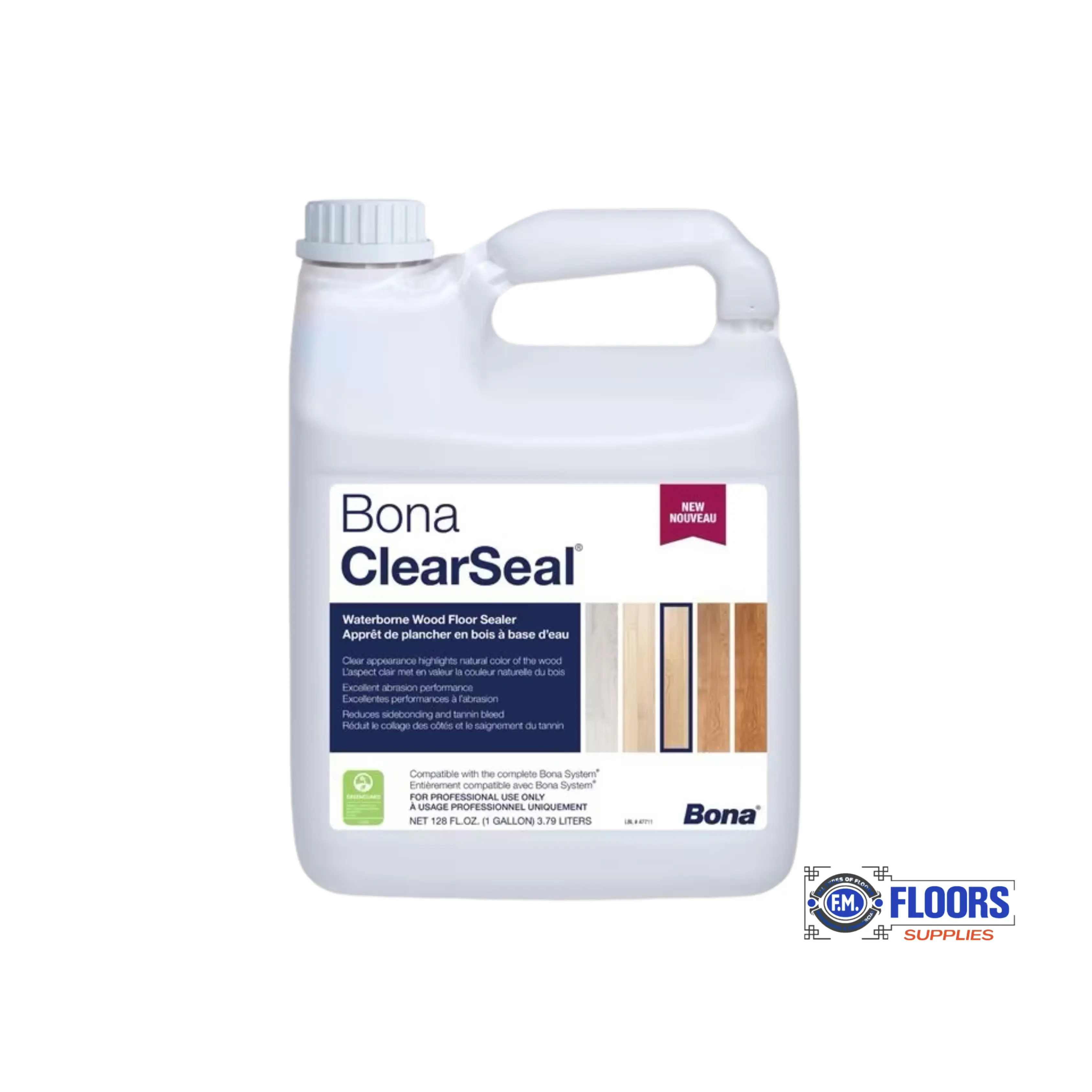 Bona Liquid Waterborne Wood Floor Sealer - ClearSeal, Smooth Crystal-Clear Formulation, Natural Look, Fast-Dry, Dye-Free, Eco-Friendly, Greenguard Gold Certified Sealing Solution for Household Use