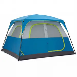 Tents 6 Person Waterproof Windproof Easy Setup,Double Layer Family Camping Tent with 1 Mesh Door & 5 Large Mesh Windows