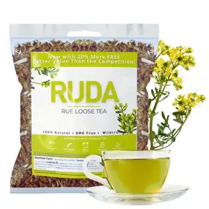 5oz Ruda Seca Té – Rue Dried Herbs Tea – – Ruta Graveolens Loose Leaf – Traditional Herbal Infusion – 100% Natural, Wildcrafted, Vegan, Non-GMO –
