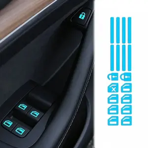 Automotive Interior Button Stickers Function Switch Buttons Night Light Prompts Door and Window Glass Lifting Car Stickers