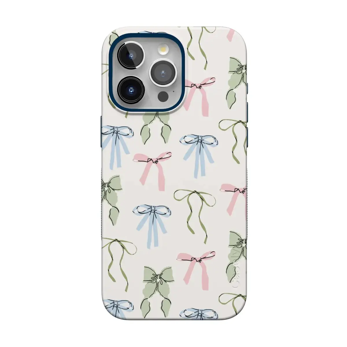 Casely iPhone 15 Pro Case | Whimsy Girlie | Pastel Bows | Bold Protective Design | Compatible with MagSafe