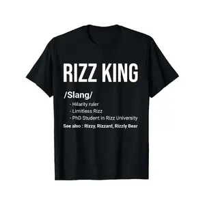 Funny Meme Quote Collection for Rizz King T-Shirt Featuring The Rizzler Definition