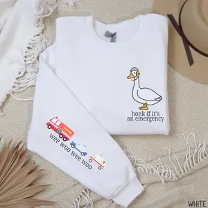 Silly Goose Wee Woo Wee Woo Sweatshirt, Crewneck Sweater, Emergency Shirt, Operator Gift