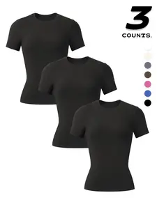 New Women's Waist-Centric Casual Sports Short Sleeve, Breathable Comfortable Sporty Top, Perfect for Running & Daily Wear, Casual Workout Tops, Activewear T Shirt
