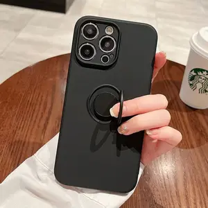 Phone Cases for iPhone 17 16 15 14 Plus 13 12 11 Pro Max X/XS XS Max Case with Ring Stand [360°Rotatable Ring Holder Magnetic Kickstand] [Support Car Mount] Slim Soft Rubber Shockproof Protective Phone Case Cover for Women Men for iPhone 17 Pro Max