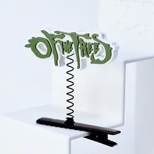 Of The Trees Hair Clip - Festival Metal Spring in Green, Neon Green, White | High-Quality Printed Rave Accessory