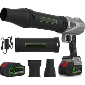 Cordless Snow Blower and Leaf Blower, 800,000 RPM High Power Handheld Blower with 4.0Ah  & Charger, Variable Speed Lightweight 2-in-1 for Yard, Lawn, Patio, Deck Clearing, Gray