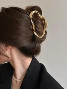 Hollow Out Design Metal Hair Claw, Casual Versatile Hair Accessories for Women, Minimalist Headwear Suitable for Thick Hair, Fashion Hair Accessories for Party, Daily Decor, Prom Mom Hair Clip