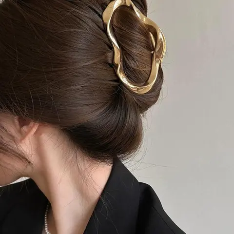 Hollow Out Design Metal Hair Claw, Casual Versatile Hair Accessories for Women, Minimalist Headwear Suitable for Thick Hair, Fashion Hair Accessories for Party, Daily Decor, Prom Mom Hair Clip, Hair Clips for Thick Hair
