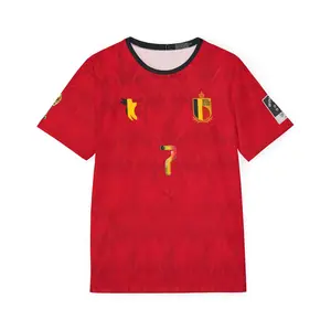 Belgium Red 'De Bruyne 7' Soccer Jersey