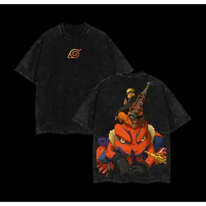 Nanadaime Hokage Naruto x Gamakichi Anime Double Printed Vintage Washed Tee Unisex Oversize Anime Manga Washed Heavyweight  Gift For Naruto Fan, Anime Lover