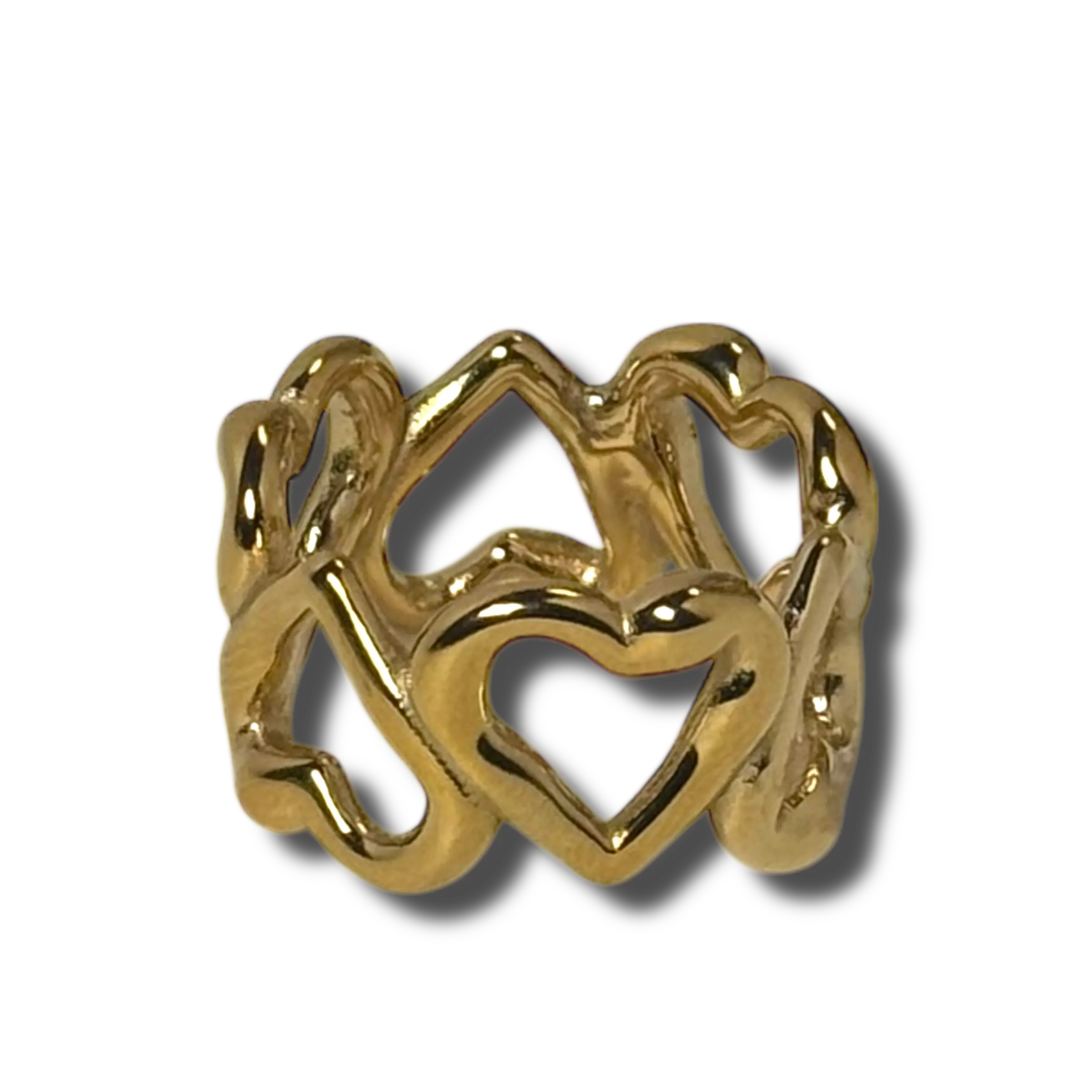 Promise Ring Heart Signet Ring Zirconia Inlaid Heart