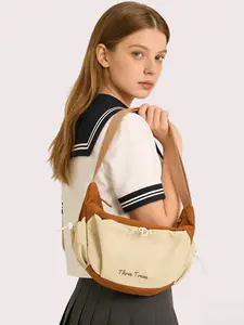 Cloud Soft Hobo Dumpling Crossbody Bag for Women Teen Girls, Lightweight Crescent Shaped Single Shoulder Sling Purse, Spacious Slouchy Handbag for Student Daily School Travel Shopping Casual Outdoor Use