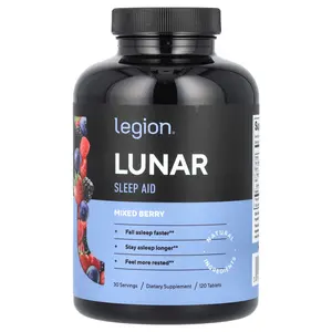 Legion Athletics Lunar, Sleep Aid, Mixed Berry, 120 Tablets