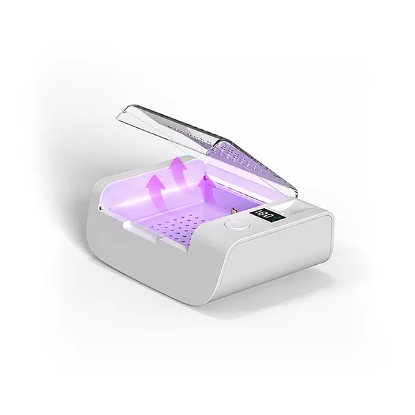 Omhealth Hearing Aid Dryer & UV Sanitizer Box | 43°C Constant Temp Dehumidifier | 3 Timer Modes (1h/2h/4h) | Portable Cleaning Case for AirPods, IEMs & Hearing Aids (No Battery)