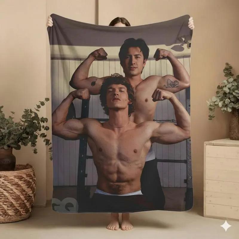 Vintage Heated Rivalry Fleece Blanket – Cozy LGBT Pride Throw blaze love pink soft micro hip-hop lover office use ideal bold poster-style artwork football season gift Personalized Photo Face Plush toothless light fur