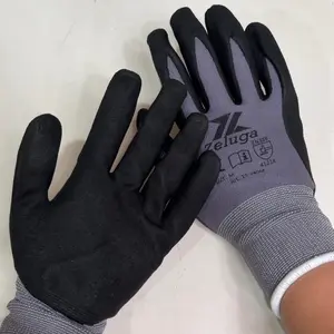 1 pair of roofing, construction gloves, spandex coated with foam palm knitted nylon and nitrile