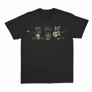 Unisex Raccoon Graphic Cotton T-Shirt for Men Menswear Soft