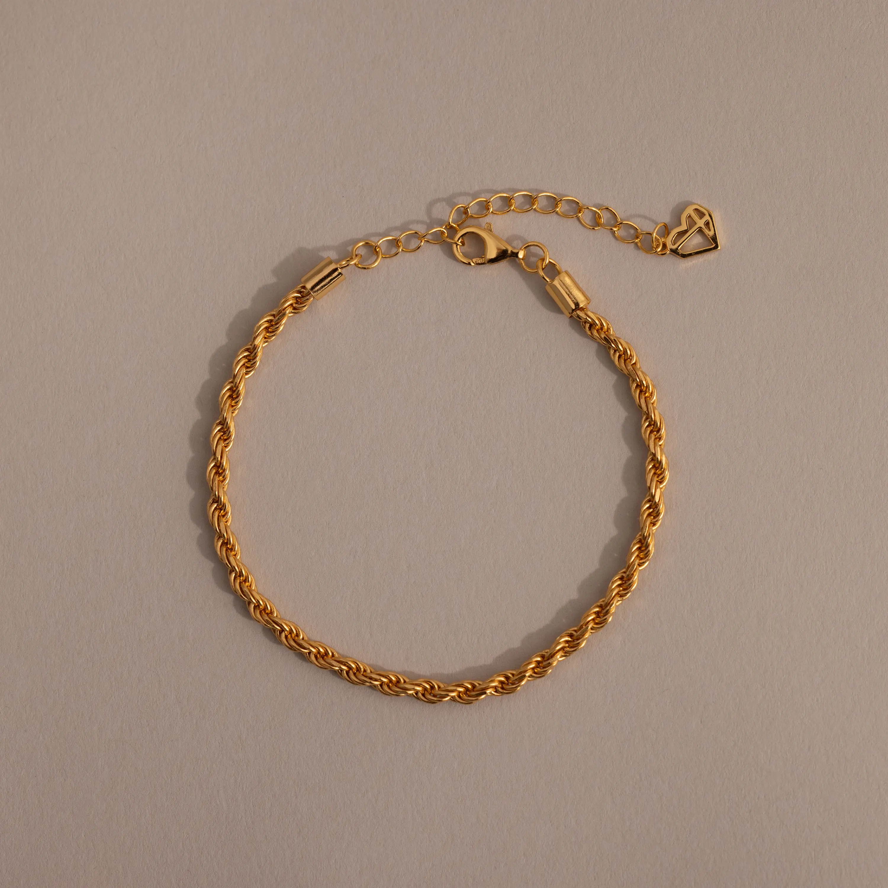Rope Chain Bracelet by Caitlyn Minimalist - Minimalist Gold Stacking Bracelet for Women - Everyday Jewelry - Gift for Her