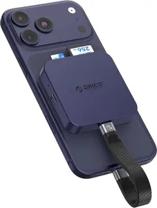 ORICO Ultra-Thin Magnetic SD Card Reader for iPhone 17/16/15 Series/iPad/MacBook, USB C Camera  with SD/TF 3.0 Solt, 100W PD Pass-Through