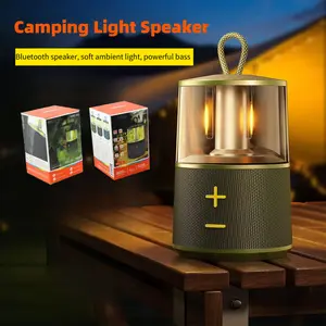 Portable Bluetooth Speaker with LED Lamp – RGB Light, Carry Handle, Loud Bass Sound, USB-C Rechargeable, FM/USB/SD Playback for iPhone, Samsung & All Bluetooth Devices