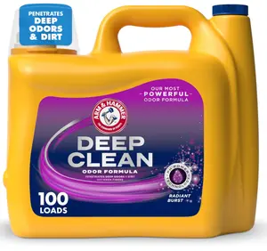 Deep Clean Odor Formula Liquid Laundry Detergent, Laundry Odor Remover, Radiant Burst Scent, 150 Fl Oz, 100 Loads