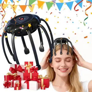 New Octopus Head Scalp Massager USB Electric Head Massager with Vibration 3 Modes, Relaxing Head Massager Gift for Valentine's Day