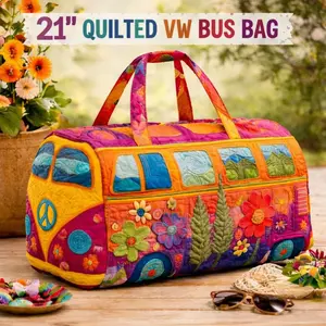 21 inch*10.6 inch*10.6 inch Unisex Boho Quilted Weekender Travel Bag, Lightweight & Comfortable, Hippie Design