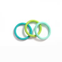 Seamless Color-Block Toweling Hair Ties