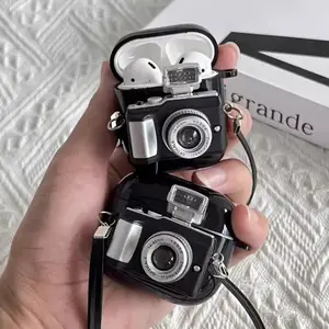 Creative cartoon camera earphone case is for Apple Airpods 2/3/4 protective cases Pro2 Bluetooth earphone protection case
