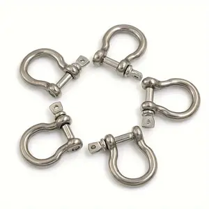 5pcs M4 Stainless Steel Bow Shackle with Screw Pin for Rigging and More!