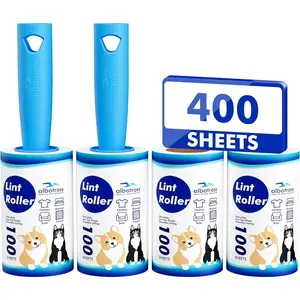 Extra Sticky Lint Roller Mega Value Set 400 Sheets for Pet Hair Removal Dog and Cat Lint Remover for Clothes Furniture Carpet